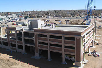 Lionstone, parking garage, Denver, Colorado, under construction