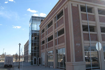 Lionstone, parking garage, Denver, Colorado, completed view 1