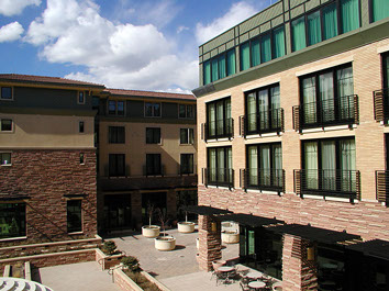St Julien, Hotel, Spa, Boulder, Colorado, restaurant, exterior view 3